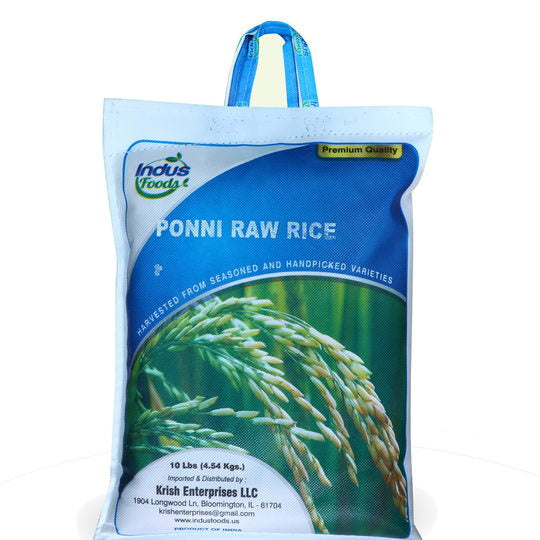 Ponni Raw Rice 10 lbs - max 1 per order