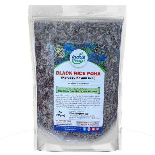 Black Rice Poha / Karupu Kavuni Aval 200 gms