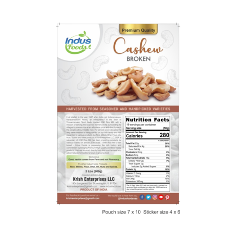 Cashew Broken Nuts 2 lbs