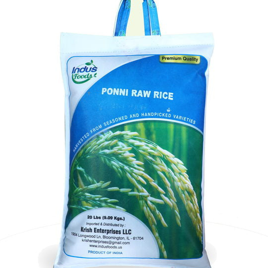 Ponni Raw Rice 20 lbs
